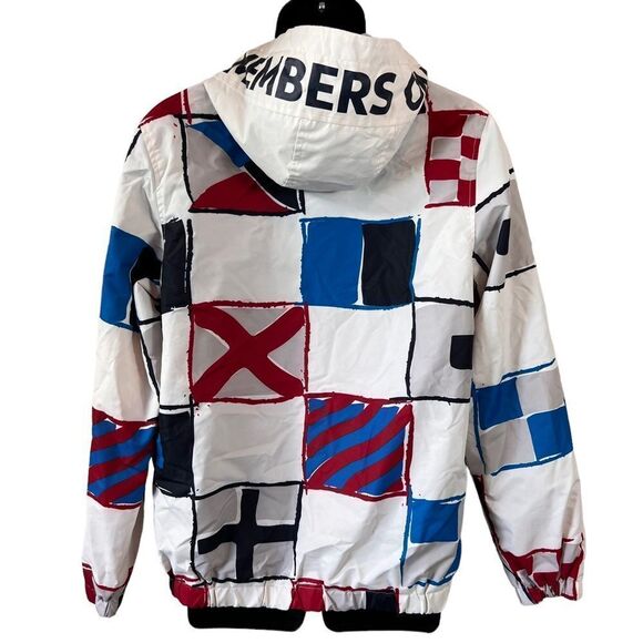 MEMBERS ONLY Flag Print Pullover Windbreaker Jacket - Picture 11 of 12